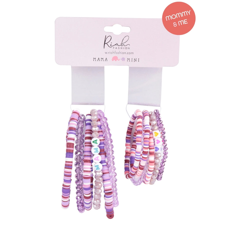 Mommy & Me Bracelet Sets (Purple)