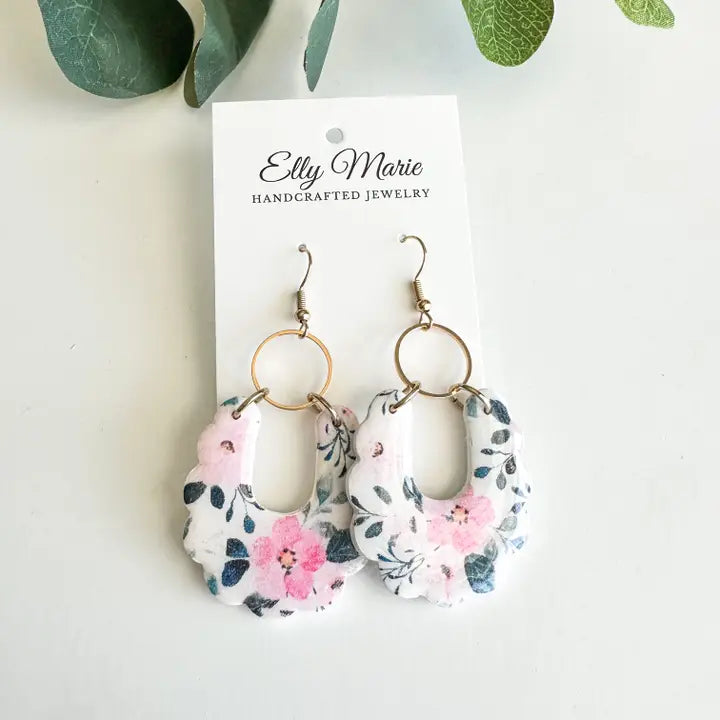Floral Scallop Earrings