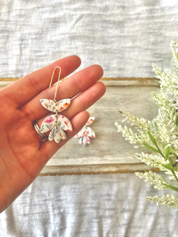 Watercolor Floral Earrings