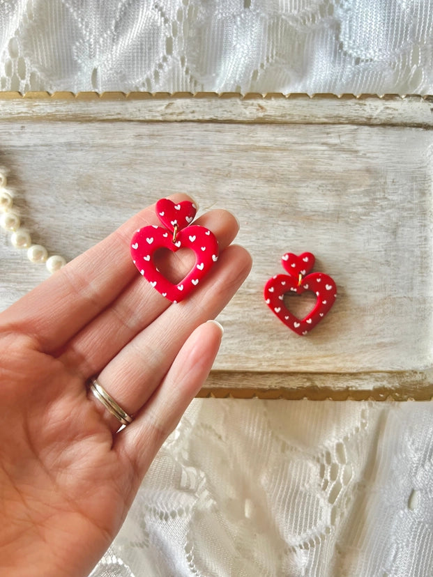 Double Heart Earrings