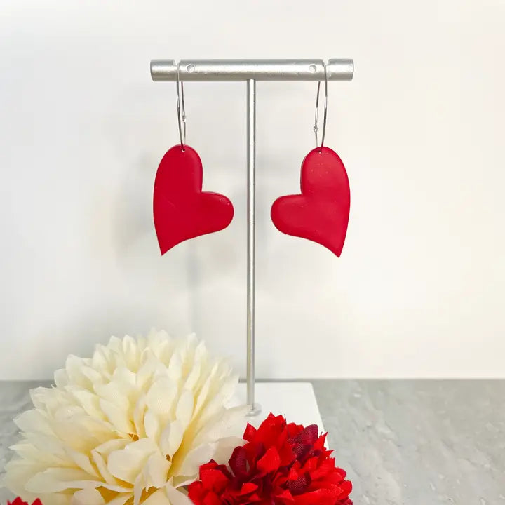 Large Heart Hoops