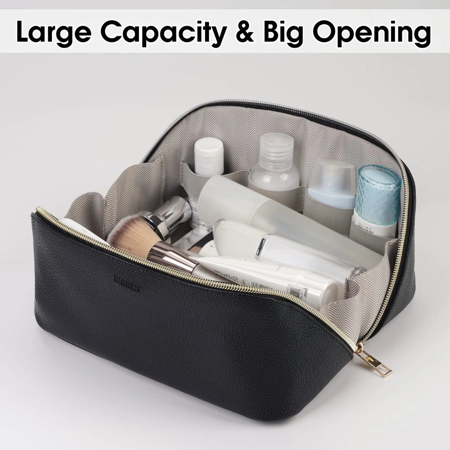 Open Flat Cosmetic Travel Makeup Bag (2 Colors)