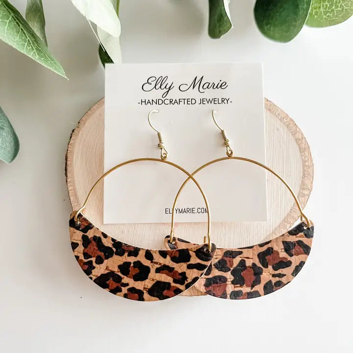 Large Leopard Hoops