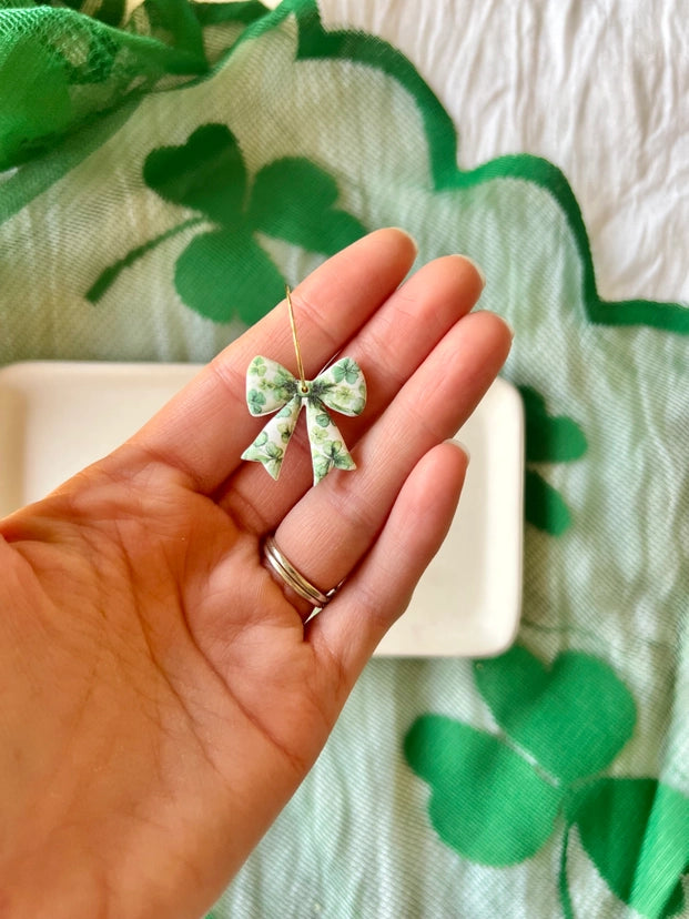 Shamrock Bow Earrings