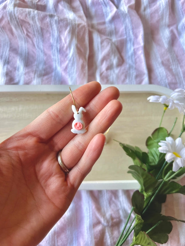 White Bunny Hoops