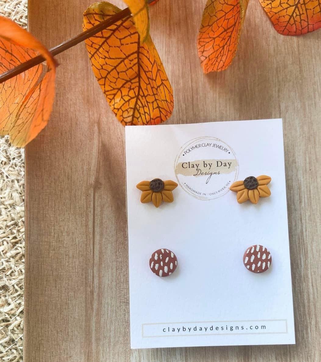 Sunflower Fall Mini Studs