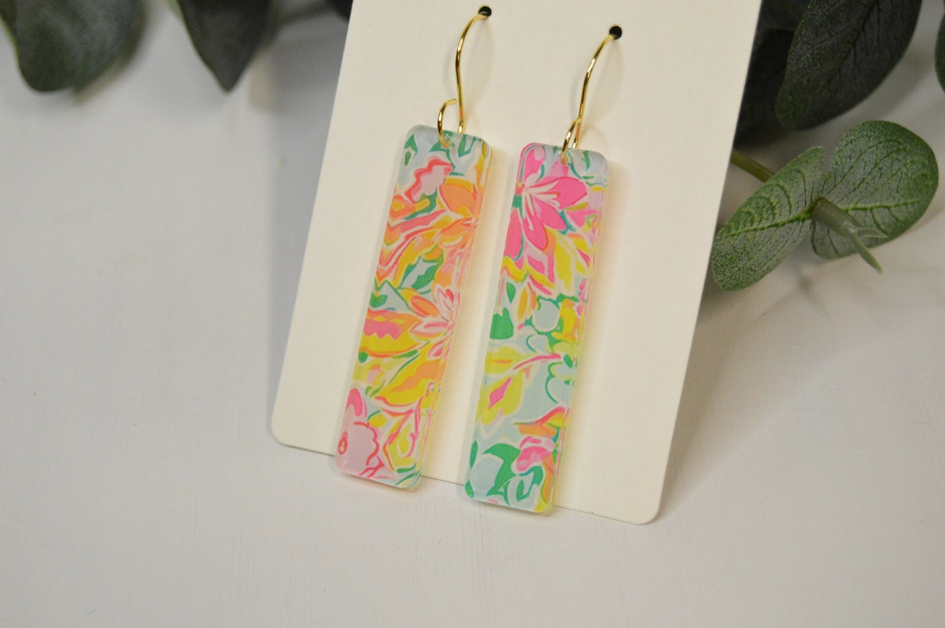 Lily-Inspired Colorful Bar Earrings (more colors)