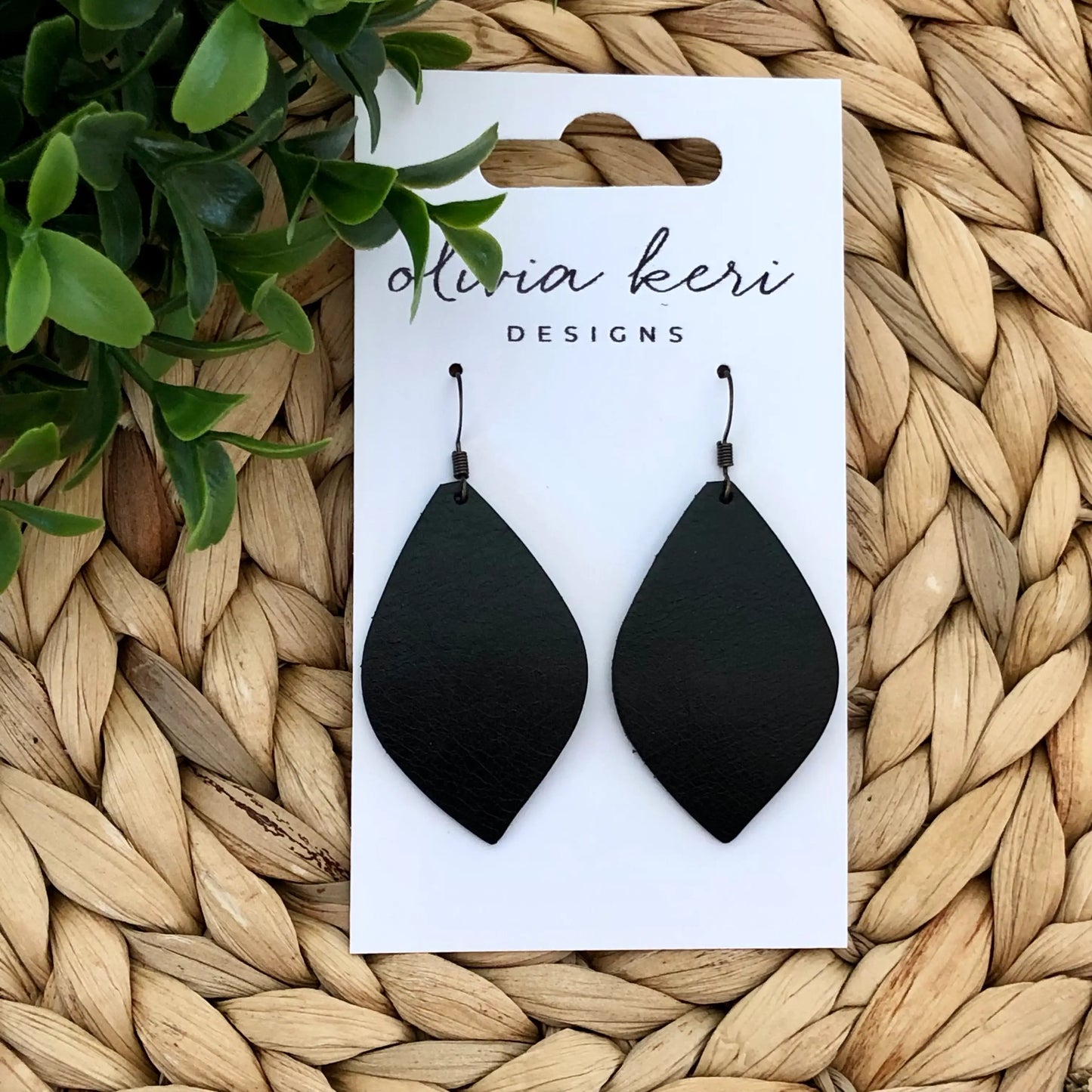 BLACK Olivia Drop - Genuine Leather