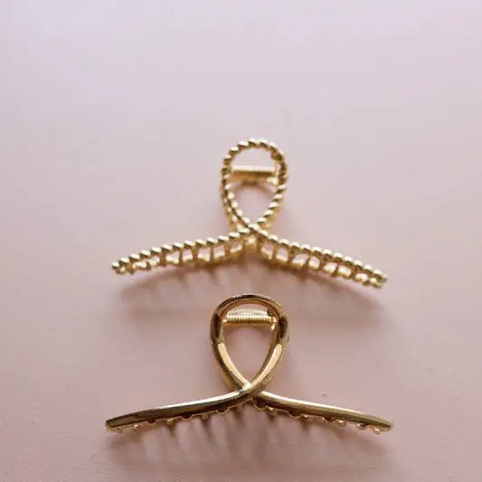 Gold Hair Claws - Mix Metal Hair Claw Clips (SURPRISE DESIGN)