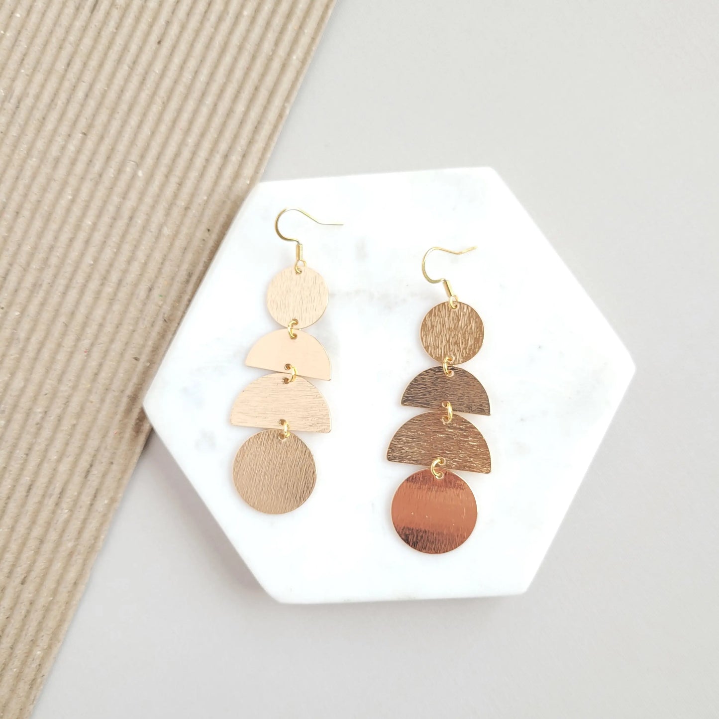 Maya Earrings - Gold / Brass Statement Earring