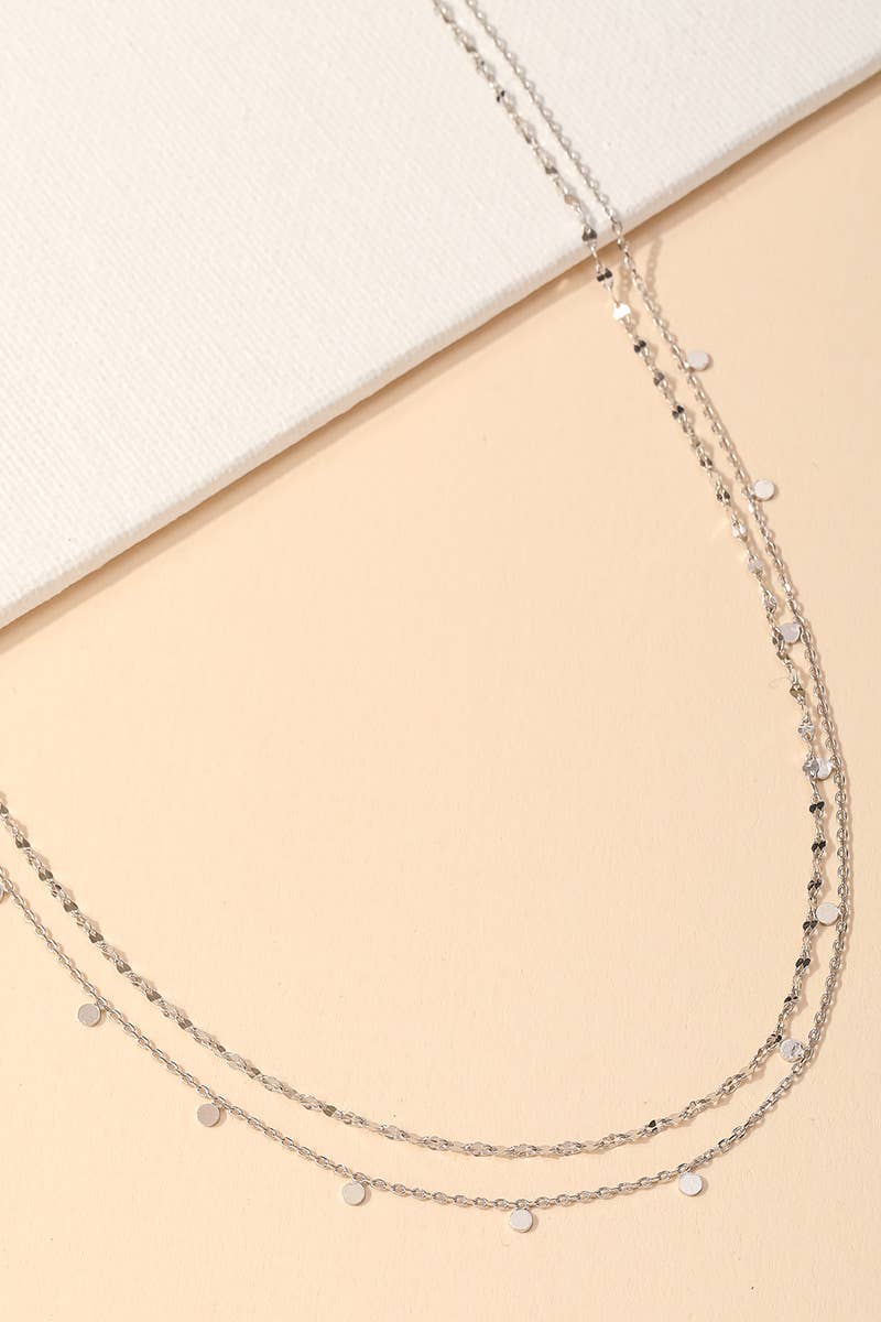 Dainty Layered Coin Choker Necklace: G