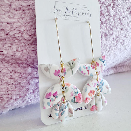 Watercolor Floral Earrings