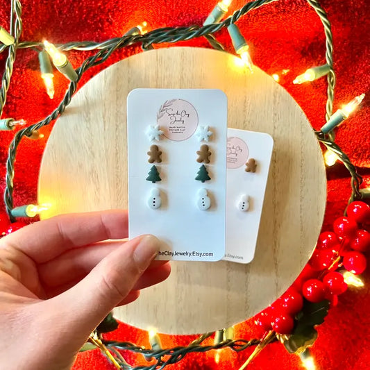 Mini 4-Pack Holiday Studs