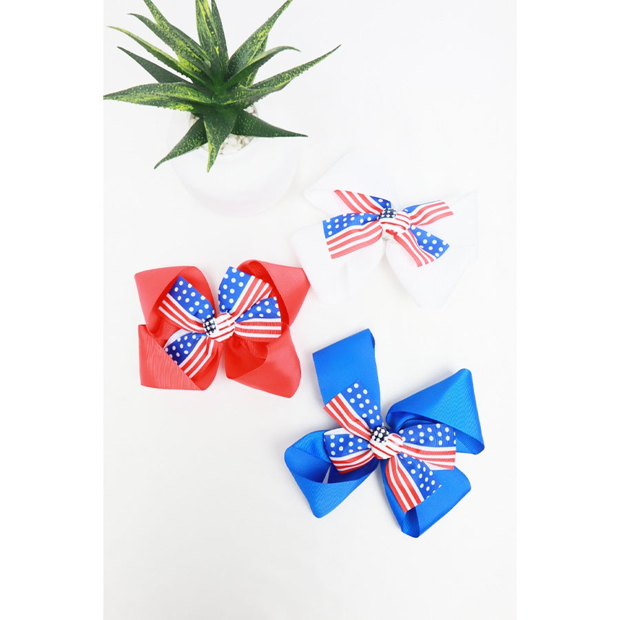 4th of July Bow Hair Clips