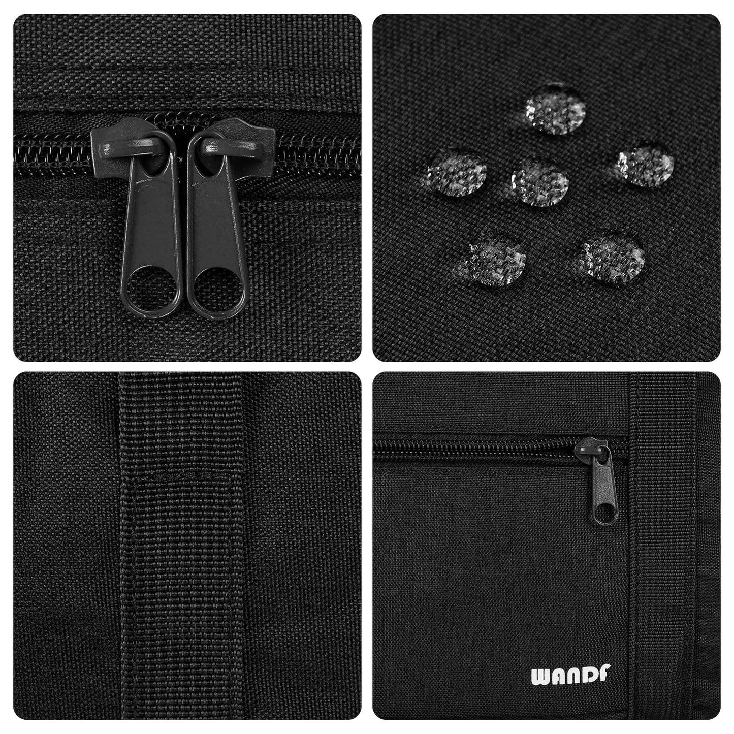 Airplane Personal Item Travel Bag Best Underseat Bag WF1122: Black