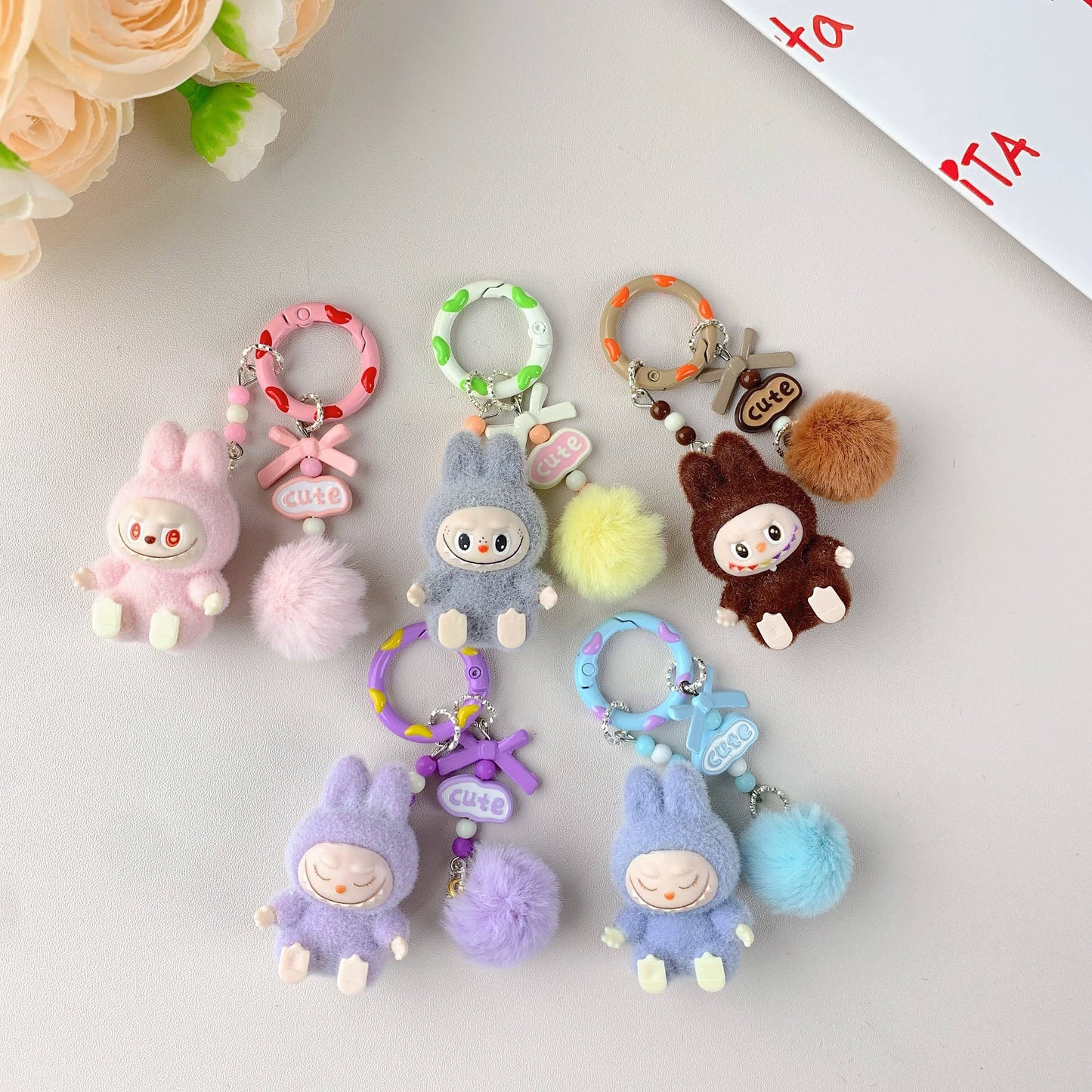Labubu Hot-Selling Keychain: Pink
