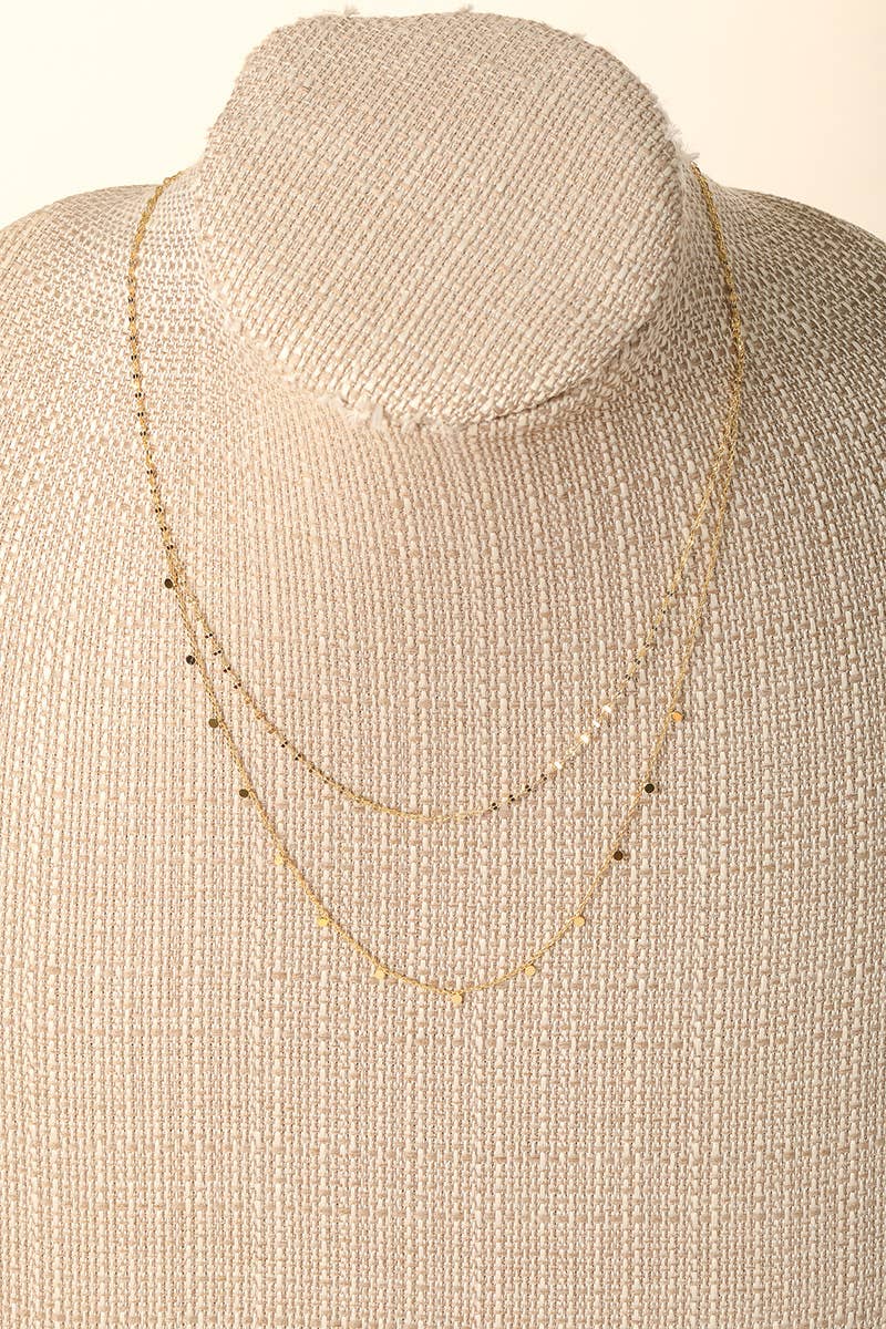 Dainty Layered Coin Choker Necklace: G