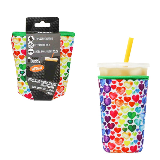 RAINBOW HEART - Brew Buddy Insulated Iced Coffee Sleeve