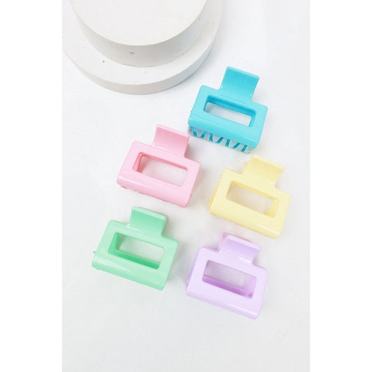 Spring Mini Rectangle Hair Claw Set (3-Pack)