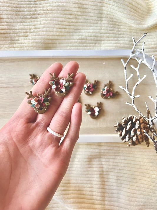 Reindeer Floral Hoops