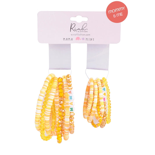 Mommy & Me Bracelet Sets (Yellow)