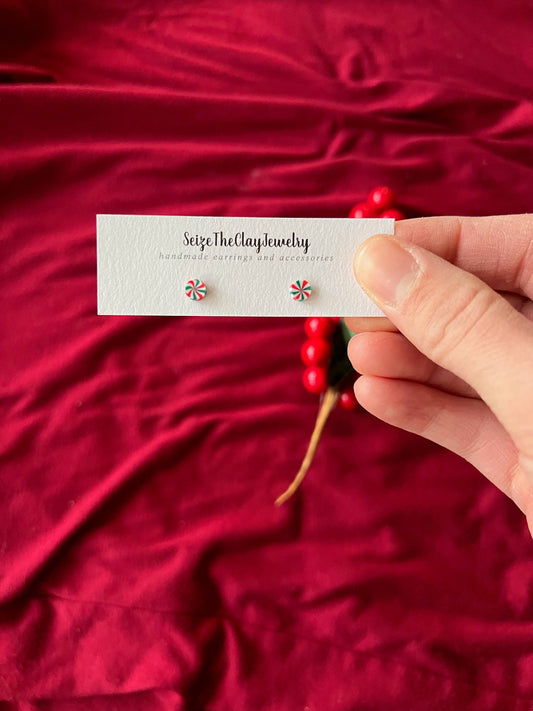 Peppermint Studs, Peppermint Mini Stud Earrings