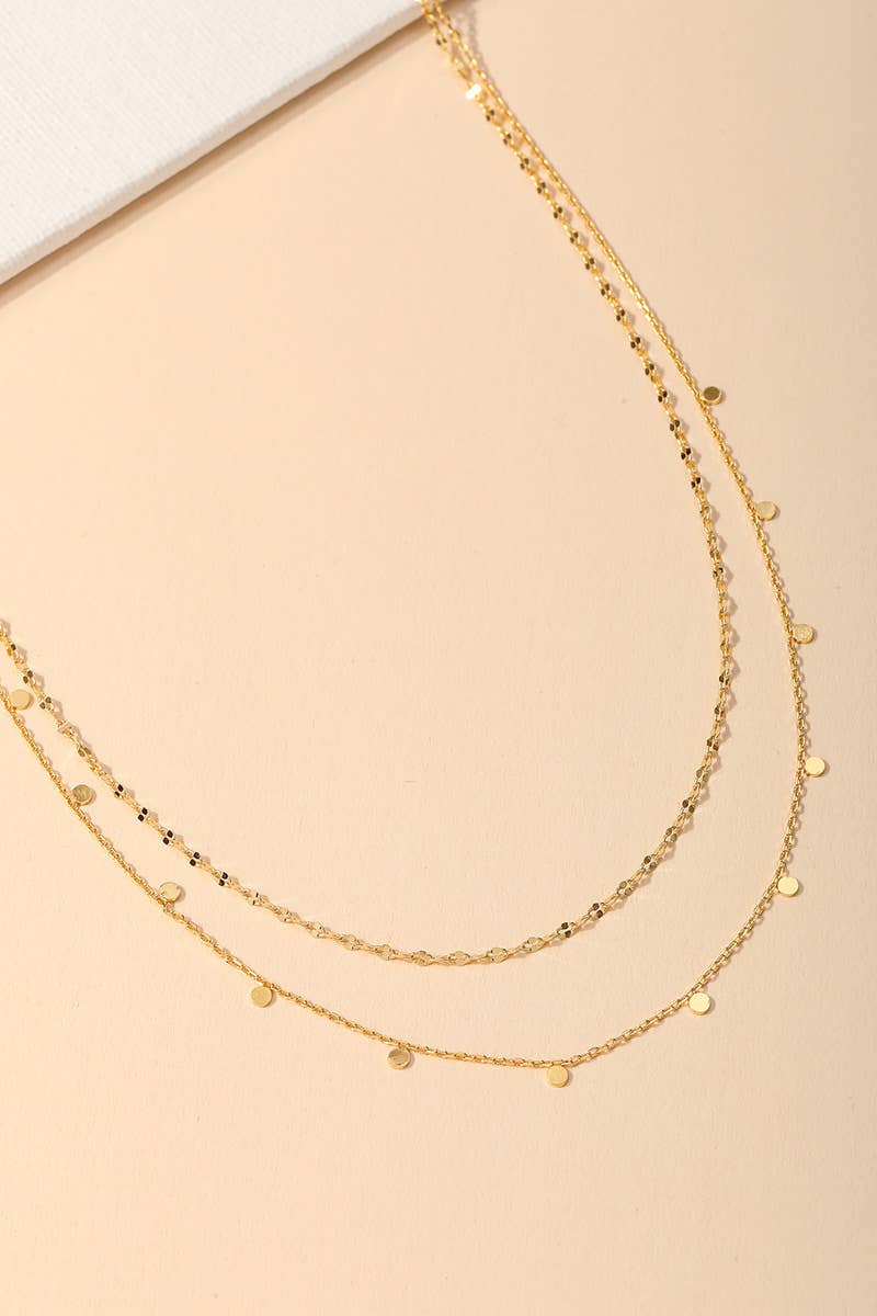 Dainty Layered Coin Choker Necklace: G