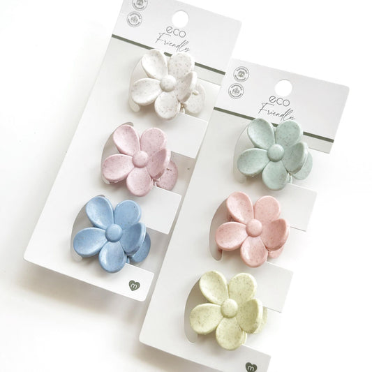 Medium Matte Pastel Tone Flower Hair Clip