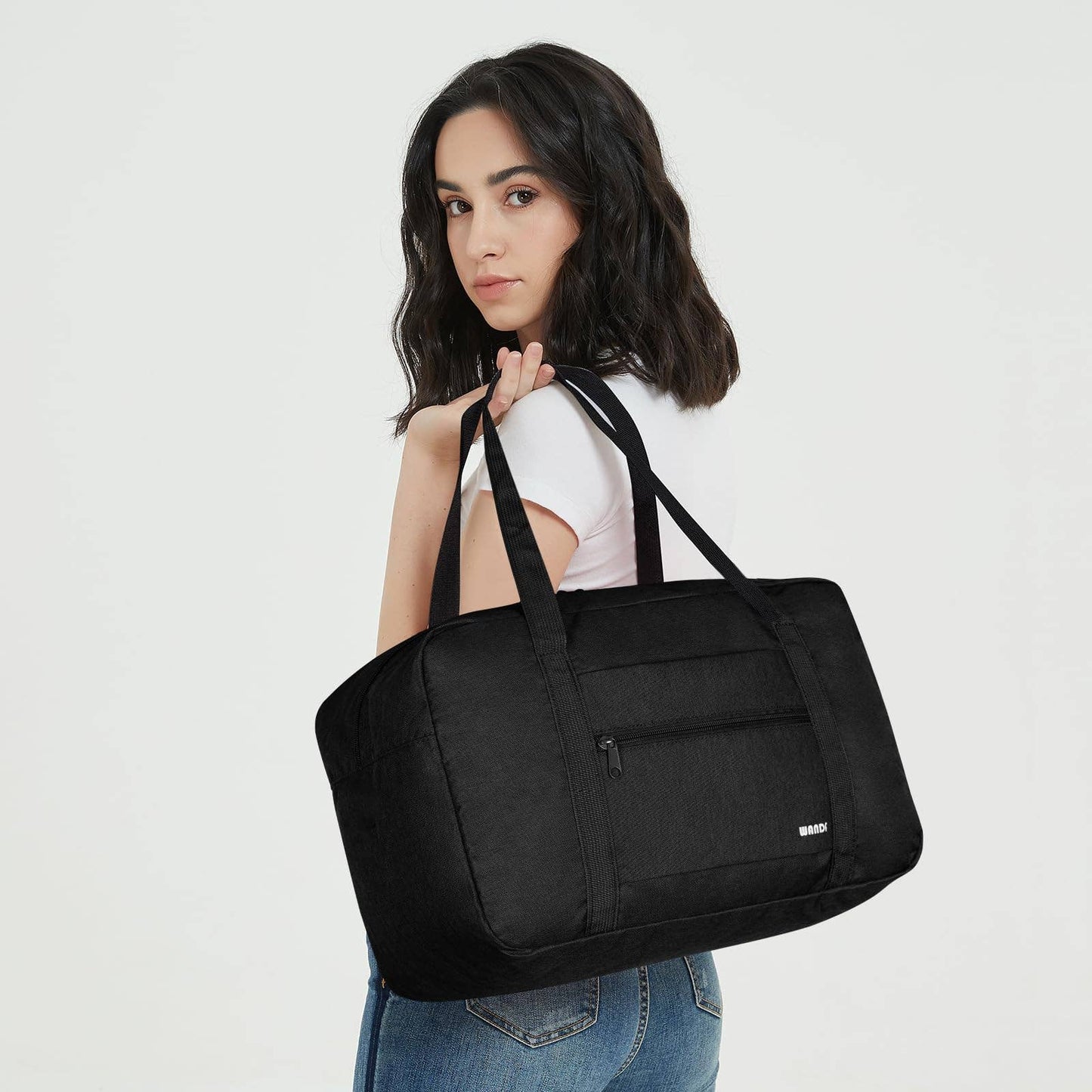 Airplane Personal Item Travel Bag Best Underseat Bag WF1122: Black