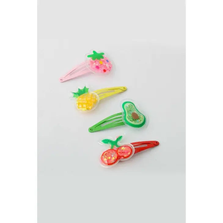 Kid's Fruit Glitter Clips - Pack of 4!