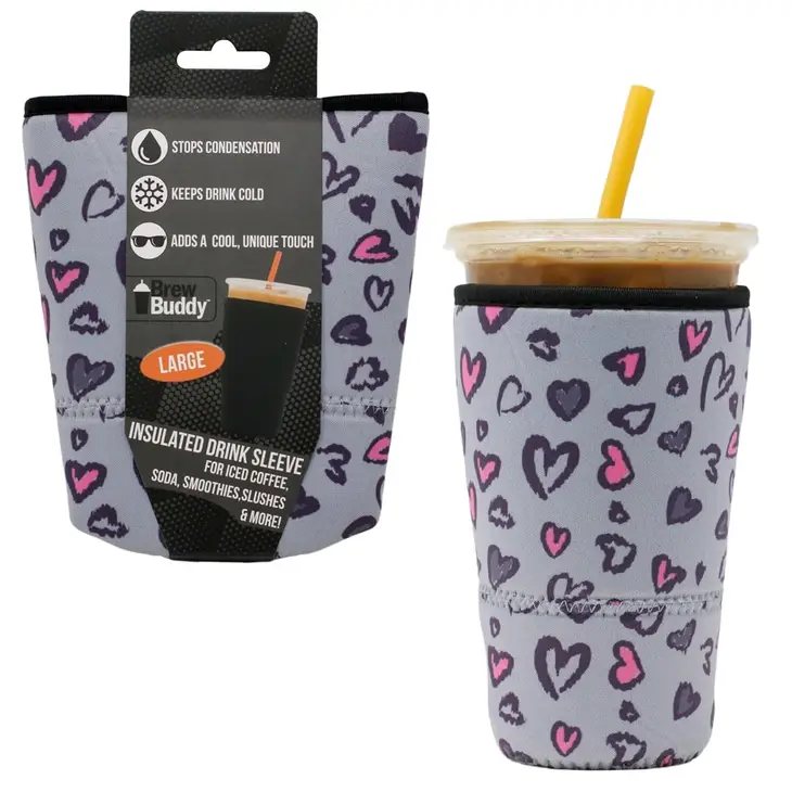 GRAY HEART - Brew Buddy Insulated Iced Coffee Sleeve