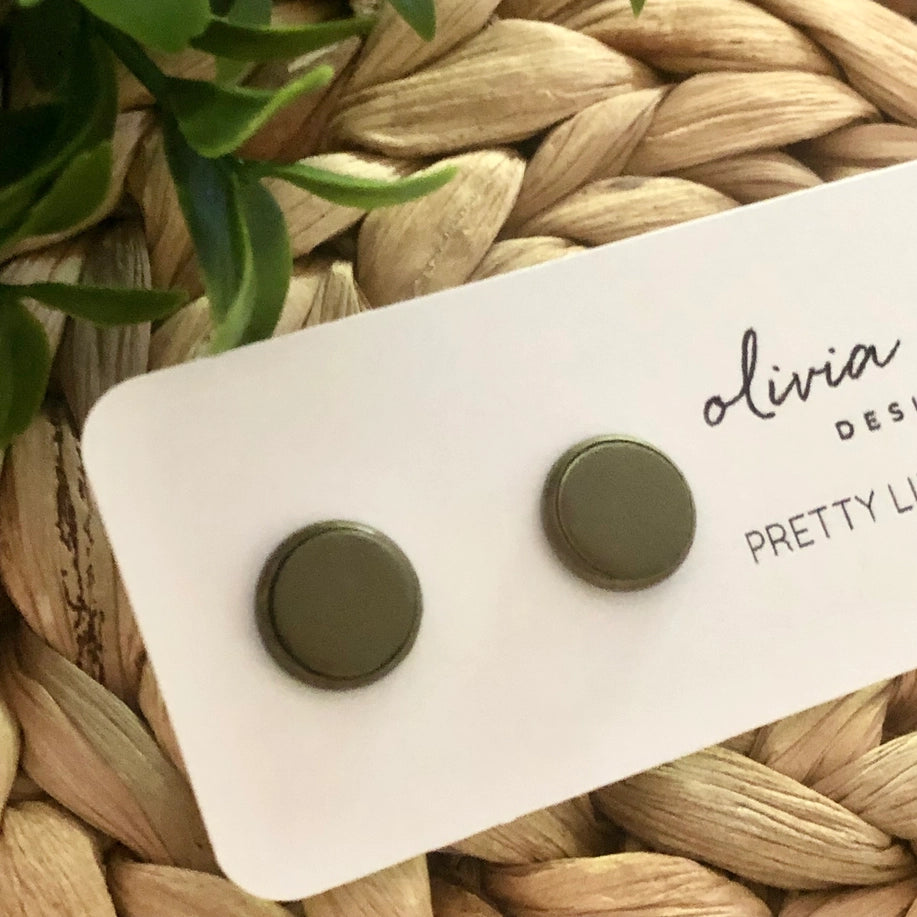 Pretty Little Things Studs - OLIVE