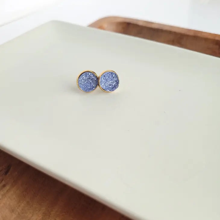 Geode Druzy Studs 18K Gold-Plated (more colors!)