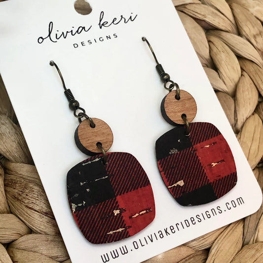 Nora - Buffalo Plaid: Drop Earring