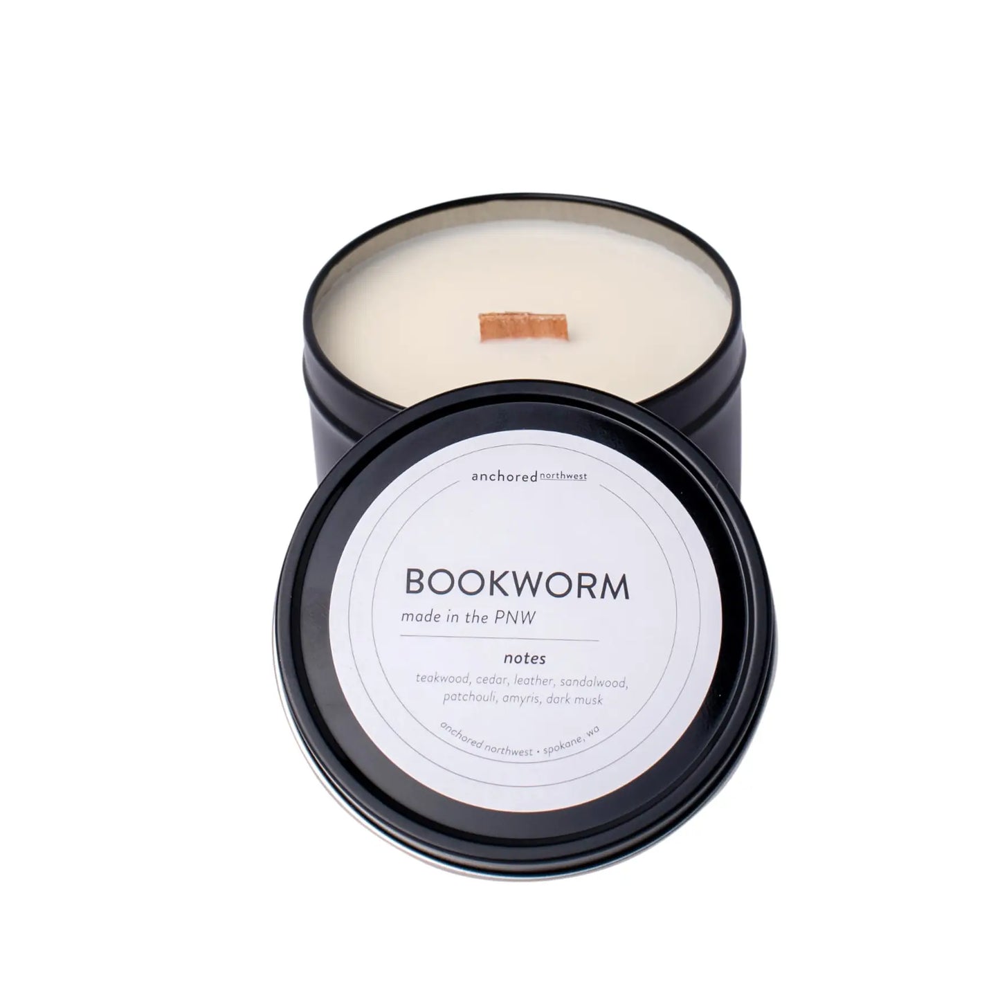 Bookworm Wood Wick Soy Candle (6 oz)