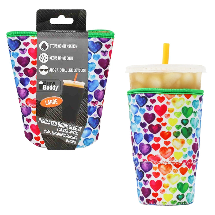 RAINBOW HEART - Brew Buddy Insulated Iced Coffee Sleeve